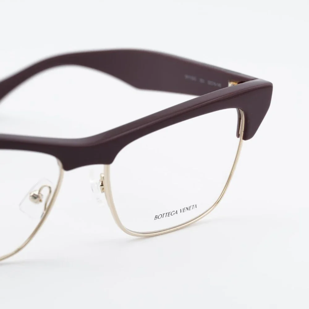 Bottega Veneta BV1100O 003 Eyeglasses Burgundy/Gold 52mm Cat Eye Frame